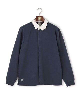 J.PRESS MEN 【フード取り外し可】フーデット ラガーシャツ ネイビー系