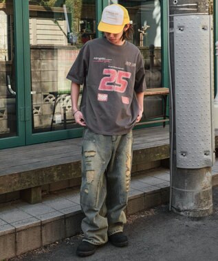 WEGO 【ユニセックス着用ITEM/SMLサイズ展開】ヴィンテージライクグラフィックT（SS） 柄6