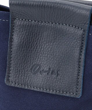 UNBILLION Otias 8号キャンバスシュリンクレザースマホショルダー ネイビー