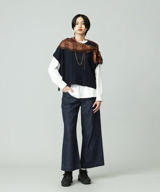 J.PRESS YORK STREET 【WOMEN】ソフトデニムパンツ ネイビー系