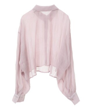 earth music&ecology マジョリカプリーツショートシャツ Pink