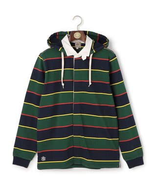 J.PRESS MEN 【フード取り外し可】フーデット ラガーシャツ ネイビー系9