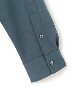 JOSEPH HOMME ウールツイストジャージー　バンドカラーシャツ スモーキーグリーン系