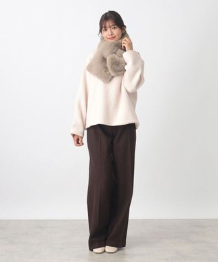 MOONBAT 【FUDGE11月号掲載】PAUL & JOE ACCESSOIRES フェイクファービッグマフラー モカブラウン