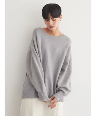 AMERICAN HOLIC バイパチ袖ボリュームニットプルオーバー　 Light Gray Mixture