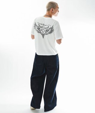 WEGO 【ユニセックス着用ITEM/MLサイズ展開】クロップドグラフィックT（SS） ホワイト