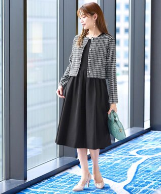 Tiaclasse 【洗える】カットジャガードコンパクトカーディガン オフホワイト