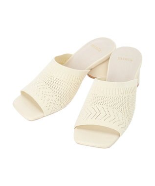 Green Parks ・ｍｉｎｉａ　ニットミュールサンダル Ivory