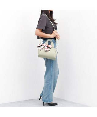 UNBILLION カシュカシュ cachecache / スカーフ付きラウンドミニショルダー グリーン