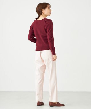 SHARE PARK LADIES ギャザースリーブプルオーバー ボルドー