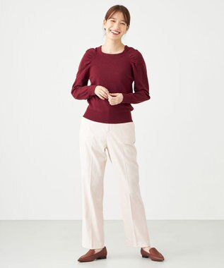 SHARE PARK LADIES ギャザースリーブプルオーバー ボルドー