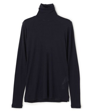 BEIGE， SORE / コットンシアーハイネックカットソー Navy