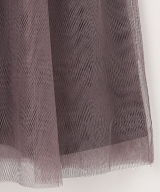 ANY KIDS チュール付き ジャンパースカート チャコール