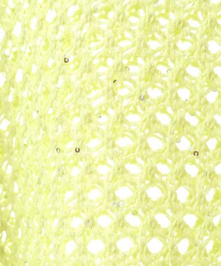 earth music&ecology スパンコールメッシュニットプルオーバー Lime Green