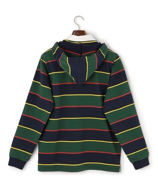 J.PRESS MEN 【フード取り外し可】フーデット ラガーシャツ ネイビー系9