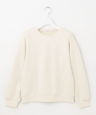 Feroux 【洗える】袖フリルダンボール プルオーバー アイボリー系