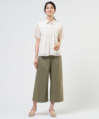 J.PRESS LADIES S シアードライトリコット シャツライク カットソー グレージュ系