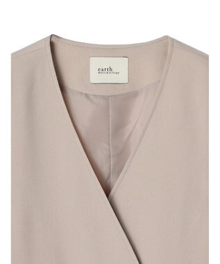 earth music&ecology ノーカラージレ Beige