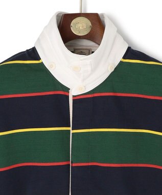 J.PRESS MEN 【フード取り外し可】フーデット ラガーシャツ ネイビー系9