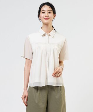 J.PRESS LADIES シアードライトリコット シャツライク カットソー