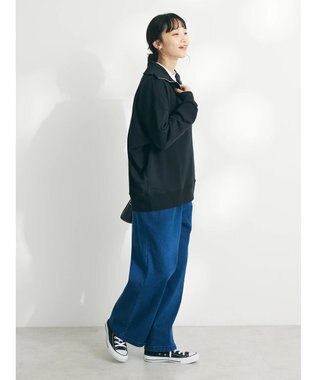 CRAFT STANDARD BOUTIQUE 裏起毛デニムワイドパンツ Blue