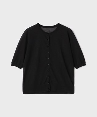 GRACE CONTINENTAL ハーフスリーブニットカーディガン ブラック