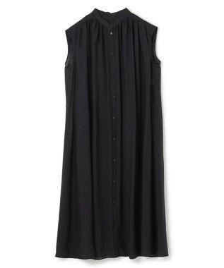 UNFILO ヴィンテージシアー ギャザーワンピース ブラック