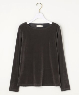 ANY SIS S 【洗える】チュールベロア プルオーバー チャコール