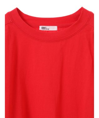CRAFT STANDARD BOUTIQUE ヴィンテージ風天竺 ショルダーギャザーチュニック Red
