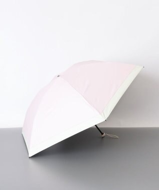 AURORA 【AURORA（オーロラ）】サマーシールド　バイカラー晴雨兼用傘（折りたたみ傘） ピンク×ホワイト