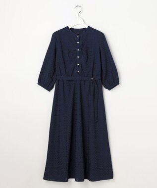 ANY SIS エンブロイダリー ワンピース ネイビー