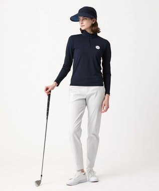 23区GOLF 【WOMEN】ソフトクール ハーフジップ ネイビー系