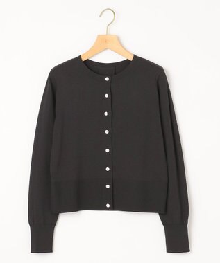 組曲 【UVケア・接触冷感】MINA ニットカーディガン ブラック系
