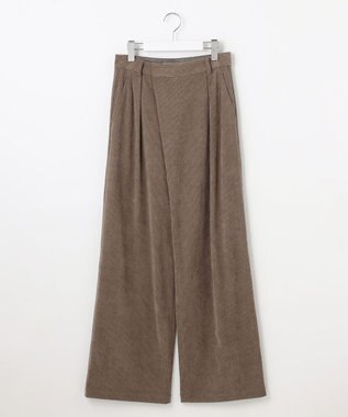23区 【SLOW/一部店舗限定】ソフトコーデュロイ ワイドパンツ ブラウン系
