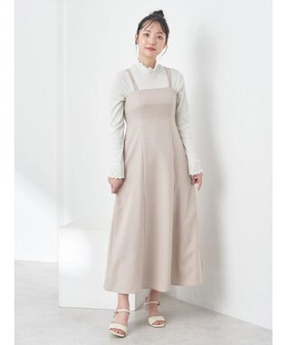 earth music&ecology ダブルストラップキャミワンピース Beige