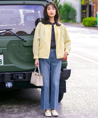 ANY SIS L センタープレスセミフレア デニム インディゴ