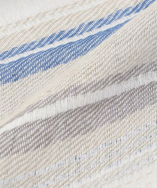 JOSEPH ABBOUD 【イタリア製】スラブボーダージャガード ストール ライトグレー系1