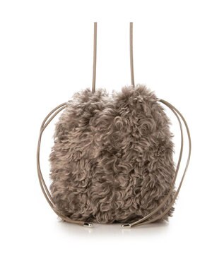 UNBILLION カシュカシュ cachecache / ベビーラム風巾着ミニバッグ オーク