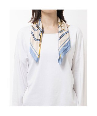 UNBILLION カカトゥ kakatoo / ベルト柄配色シルクスカーフ イエロー