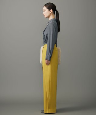 自由区 S 【カタログ掲載】Peソフトツイルラップワイド パンツ マスタード