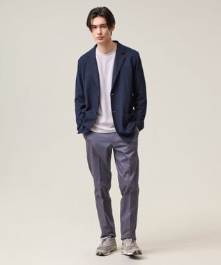 J.PRESS MEN オンでもオフでも品よく快適に【UVカット / 接触冷感 / 吸水速乾】【J.PRESS PREMIUM JERSEY】無地 ロングスリーブTシャツ ライトグレー系