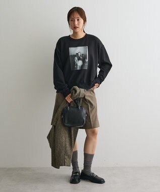 CRAFT STANDARD BOUTIQUE フォトプリントダンボールプルオーバー Black