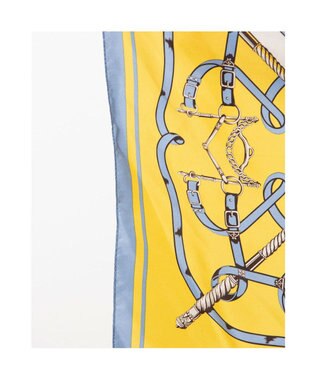 UNBILLION カカトゥ kakatoo / ベルト柄配色シルクスカーフ イエロー