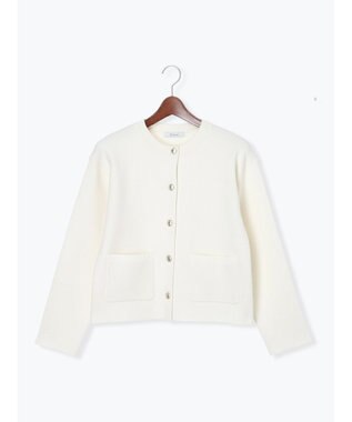 Te chichi ミラノリブポケットクルーカーディガン オフホワイト