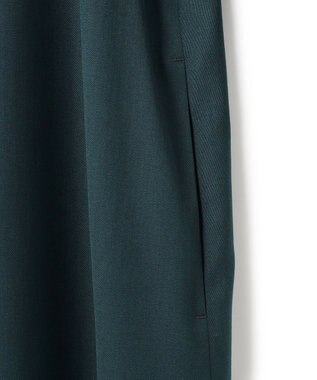 23区 L 【洗える】メリノウールサテン ワンピース グリーン系