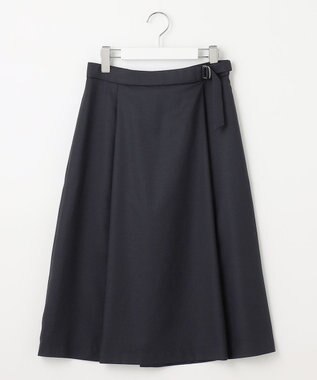 J.PRESS LADIES S 【セットアップ対応・洗える・UVケア・速乾】 OXIJEWELストレッチ スカート ネイビー系