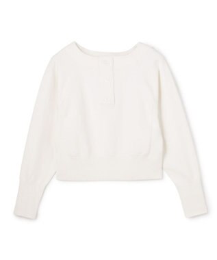 uncrave スウェットライクニット ヘンリーネックトップス