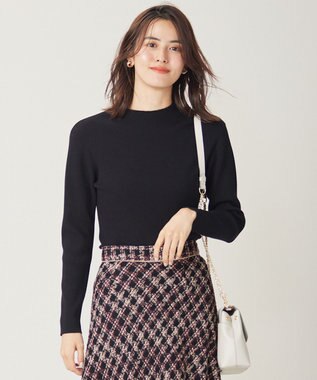 ANY SIS 【洗える】ハイネックインナー ニット ブラック