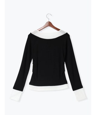 Te chichi レイヤードテレコトップス ブラック