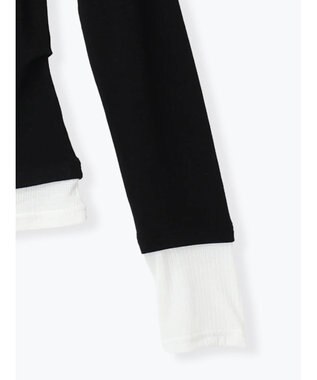 Te chichi レイヤードテレコトップス ブラック